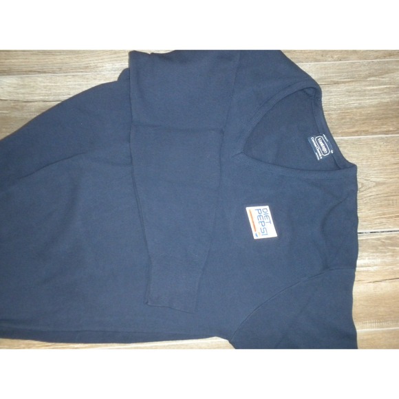 Vantage Other - Vintage Diet Pepsi Sweater M Blue Knit V Neck Pullover Long Sleeve Vantage USA